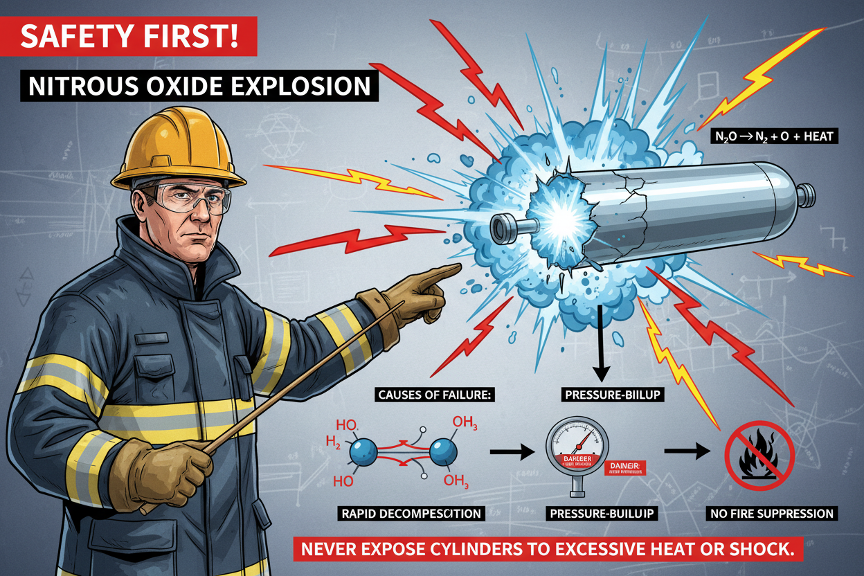 ¿Por qué explotan algunas bombonas de gas de la risa?