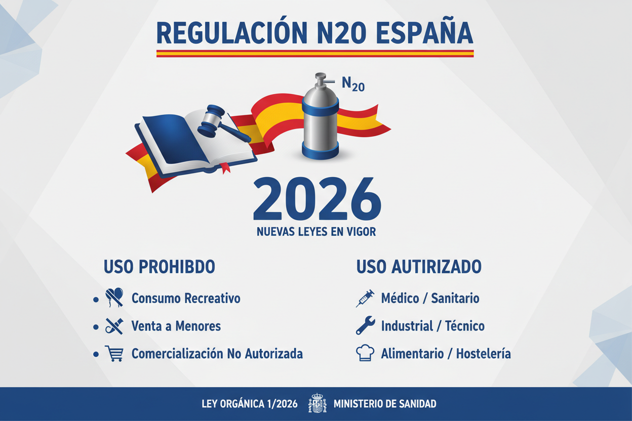 ¿Cuánta cantidad de óxido nitroso se puede tener legalmente en España?