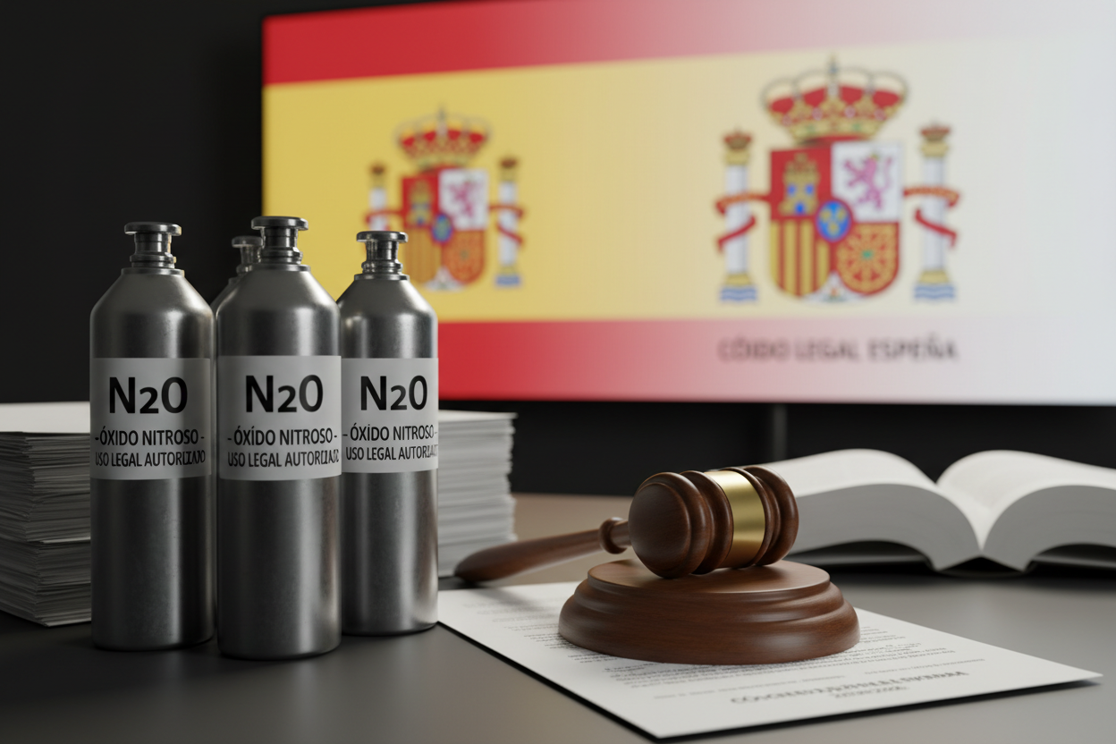 ¿Te pueden detener por tener muchas bombonas de N2O en España? Riesgos reales en 2026