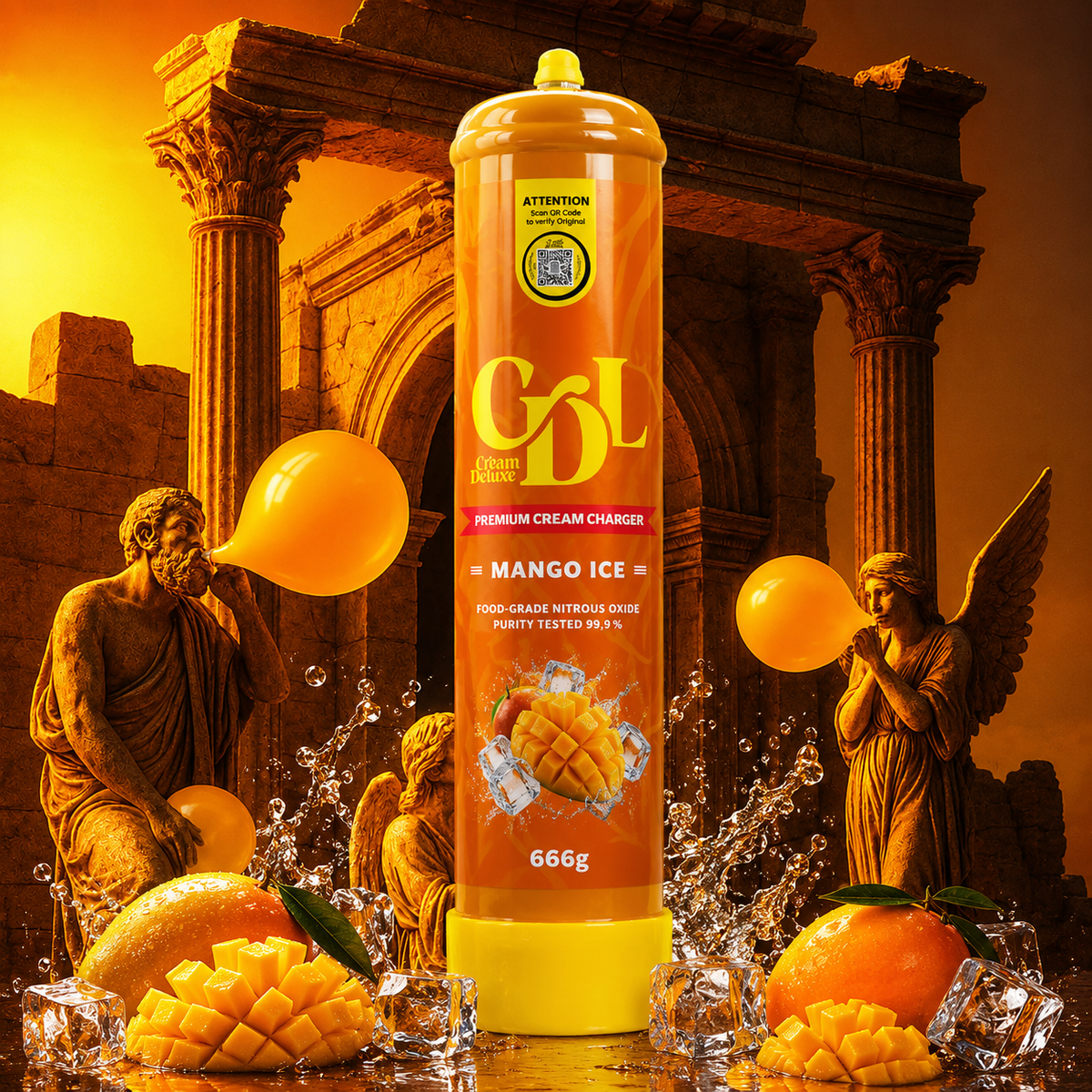 Cream Deluxe Mango Ice 666 g – Sabor Mango Refrescante