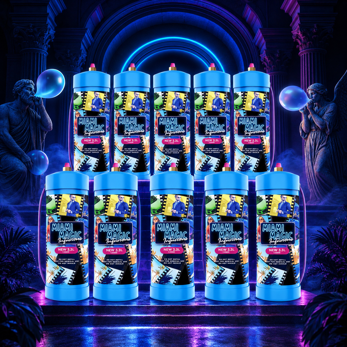 Miami Magic Infusions 2050 g / 3,3 L – Pack de 10 unidades