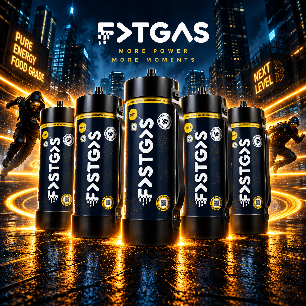 FastGas Original 2000 g (2 kg) – Pack de 5 unidades
