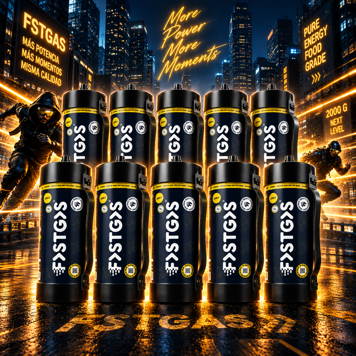 FastGas Original 2000 g (2 kg) – Pack de 10 unidades